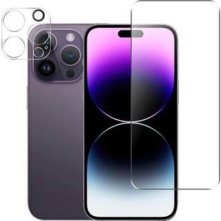 iPhone 15 Pro 2-i-1 Sæt Skærmbeskyttelse Hærdet Glas - 9H & Kamera Linse