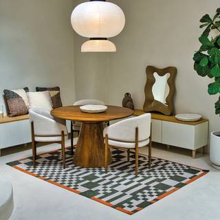 Tæppe Honey med grafisk mønster