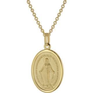 trendor 39038 Milagrosa Anhänger 333 Gold 18 mm + vergoldete Silberkette