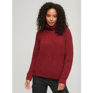 Superdry Superdry Red Slouchy Stitch Roll Neck Knit Jumper