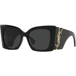 Saint Laurent SL M119/F BLAZE Asian Fit 001 53 Solbriller Kvinder Black - Black - 53mm