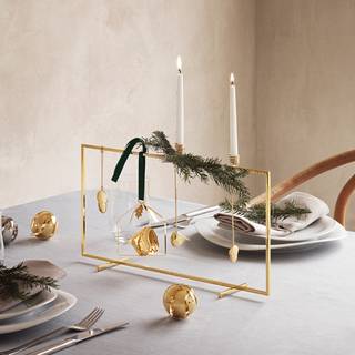 Georg Jensen jule display - stål belagt med 18 kt guld