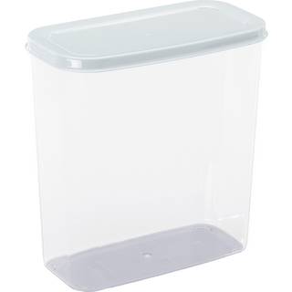 Opbevaringskrukke Nordiska Plast Cook It, glasklar/hvid, 2.5 liter