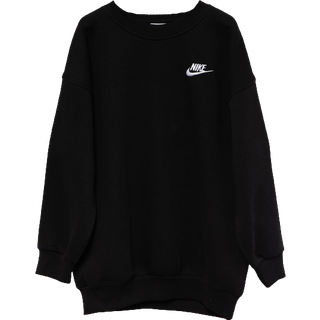 Oversized Nike Sportswear Club Fleece-sweatshirt til større børn - sort - XS