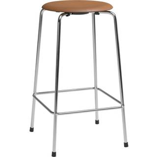 Fritz Hansen High Dot counter stool 4 ben Wild walnut læder-krom