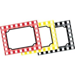 Barker Creek Navn Tags Buffalo Plaid 3-1/2 x 2-3/4 inches Pack med 45