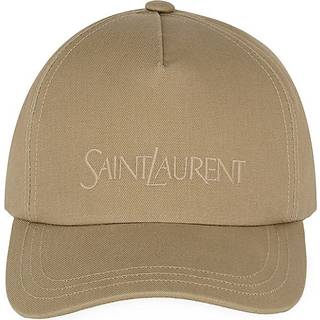 SAINT LAURENT - Logo-Embroidered Cotton and Linen-Blend Gabardine Baseball Cap - Men - Neutrals - 57