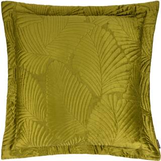 Paoletti Paoletti Green Palmeria Quilted Velvet Polyester Filled Cushion