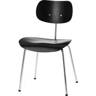 PLEASE WAIT to be SEATED EIERMANN SE68 Chair Stained Black & Chrome