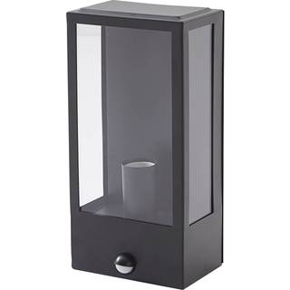 Lindby Mandus udendørs loftlampe, sort, rustfrit stål, 22 cm