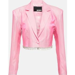 Rotate Embellished cropped blazer - pink - XS