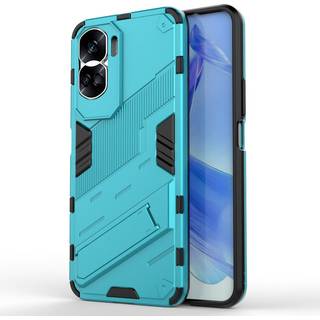 Honor 90 Lite Hybrid Håndværker Bagside Cover m. Kickstand - Lyseblå