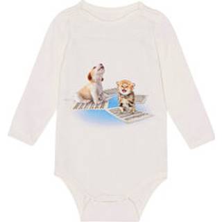 Molo GOTS Foss Babybody Love Music Body 74 cm  Hvid  74 cm  Unisex