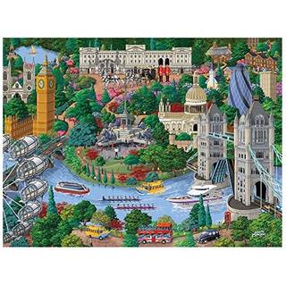 Bits and Pieces - 300 Stor Piece Jigsaw Puzzle For Adults - London City View - 300 PC England Jigsaw af kunstneren Joseph Burgess