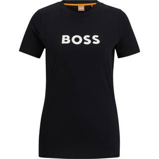 T-shirt i bomuldsjersey med kontrastlogo
