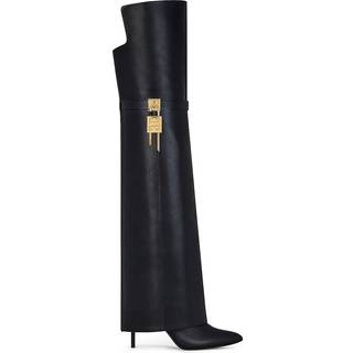 Givenchy Shark Lock leather over-the-knee boots - black - EU 37