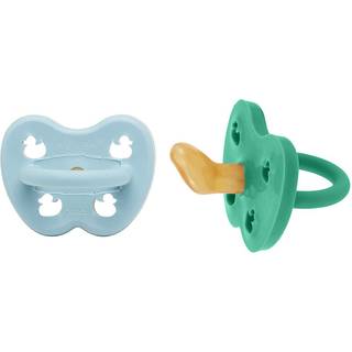 Hevea Sut, 3- 36 mdr, Ortodontisk, Maya blue & Pop of Green - 2 stk.