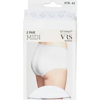 VRS dame 2-pak midi trusse str. 42 - Hvid (På lager i butik)