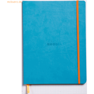 Rhodia Rhodiarama Softcover Notebook - 80 foret ark - 9 3/4 x 7 1/2 - Turkis cover (117507c)