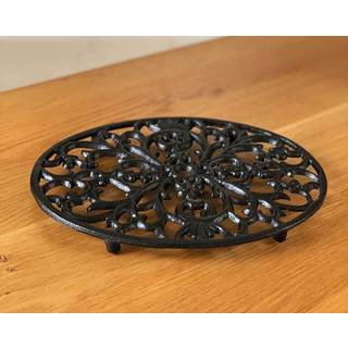 Topfuntersetzer Rund Untersetzer Vintage Gusseisen Braun Antik-Stil 17cm