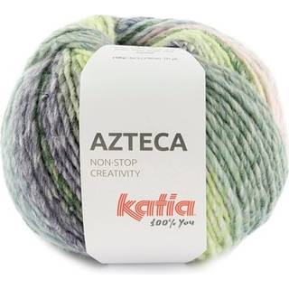 Katia Azteca 79 Smaragdgrøn-violet Indhold: 53% uld, 47% akryl Vægt/længde:100 g = 180 meter Anbefalede pinde: 5-5.5mm Strikkefasthed:10 cm x 10 cm = 17 m x 23 r Vask: Finvask 30º / Tåler ikke tørretumbling.