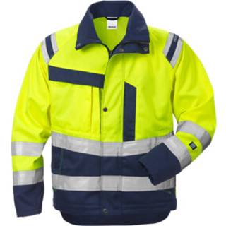 Fristads 119623 Hi Vis jakke dame kl.3 4129 / Arbejdsjakke Hi-Vis gul/Marine 3XL