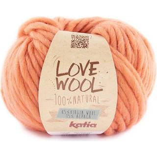 Katia Love Wool 130 Lys laksefarvet Indhold:85% uld, 15% alpaca Vægt/længde: 100 g = ca. 50 meter Anbefalede pinde: 12-15 mm Strikkefasthed: 10 x 10 cm = 7 m x 9 p Vask:Håndvask / Tåler ikke tørretumbling.