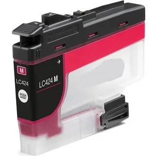 Brother LC424M magenta blækpatron - Kompatibel