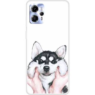 Motorola Moto G13 Fleksibelt Plastik Bagside Cover m. Print - Husky