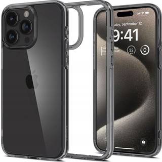 Spigen Ultra Hybrid (iPhone 15 Pro) - Transparent/grå