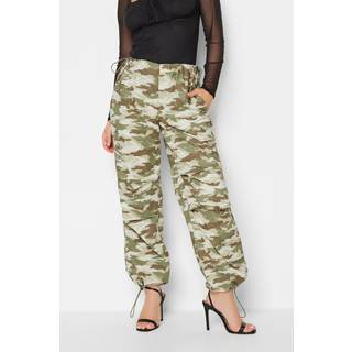 PixieGirl Petite PixieGirl Petite Green Parachute 100% Cotton Trousers