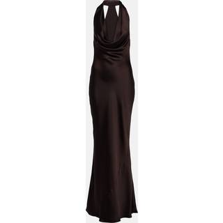 Norma Kamali Draped halterneck gown - brown - XS