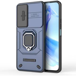 Honor 90 Lite Håndværker Bagside Cover m. Magnetisk Kickstand & Cam Slider - Blå
