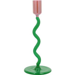 Styles Glaslysestage, Green/Rose