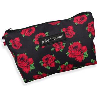 Betsey Johnson 8,5 tommer lynlås kosmetisk pose Lille toiletartikler Bag-letvægt Holdbar polyesterarrangør med indre lynlås godt til makeup-tilbe
