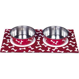 Skål Magnetisk-sæt 0,92 l / Ø 16 cm (47x28 cm) - Red - 2 x 16 cm Ø
