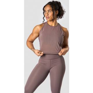 Revive Mesh Cropped Tank Top Wmn Dusty Brown