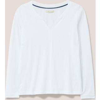 White Stuff White Stuff White 100% Cotton Long Sleeve Nelly T-Shirt