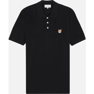 Maison Kitsune Fox Head Polo T Shirt Black