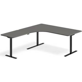 Hæve-sænkebord DNA, Antracit 1800x2000 mm Venstre 3-ben/Sort
