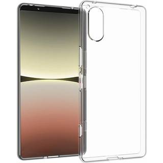 Sony Xperia 5 V Fleksibelt Plastik Bagside Cover - Gennemsigtig