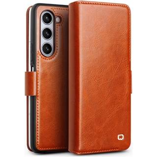 Samsung Galaxy Z Fold5 Qialino Classic Læderpung - Lysebrun