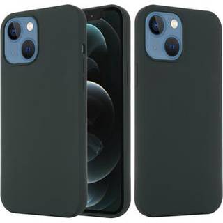 iPhone 13 Liquid Silikone Cover - MagSafe Kompatibel - Mørkegrøn