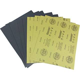 Sandpapirplader 1200 Grit Dry Wet Sand Paper 9 x 11 tommer siliciumcarbid til træmøbler Efterbehandling af metalslibning og bilpolering 10 -ark