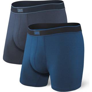 Saxx Daytripper Boxer Brief Fly 2-Pack Syntetisk undertøj Herrer størrelse L farve blå/sort
