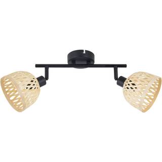 Lindby loftspot Youstin, 30 cm lang, bambus, 2-lys, E14