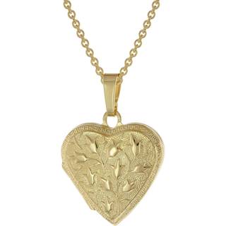 trendor 39535 Medaillon Herz mit Kette 925 Silber goldplattiert