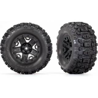 Traxxas - TRX3778 - Sledgehammer dæk limet på 2,8" Sorte fælge (TSM® rated) - 2 stk