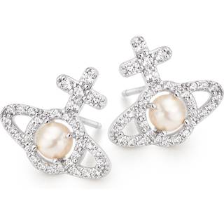 Vivienne Westwood Silver + Pearl Olympia Earrings - Silver