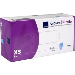 Abena Classic Protect Engangshandsker, Nitril, Blå, 150 stk.-XS